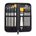 12Pcs Paint Brushes Set Kit with Carry Bag Artist Paintbrush Nylon Hair Multiple Brushes for Artist Acrylic Aquarelle Watercolor